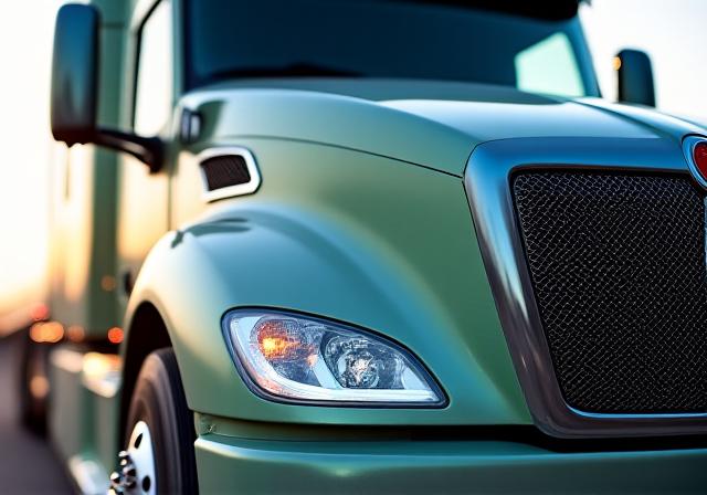 Modern logistics vehicle fleet